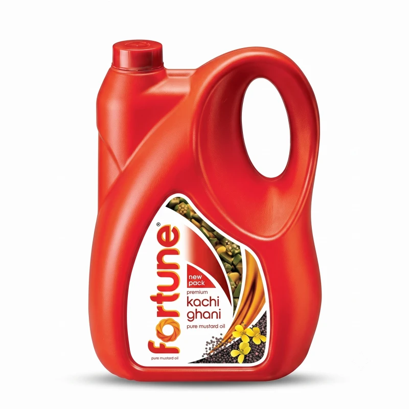 Fortune Kachi Ghani Mustard Oil (Sarso) – 5 Litre Jar, Pure & Natural Foodgrains, Oil & Masala