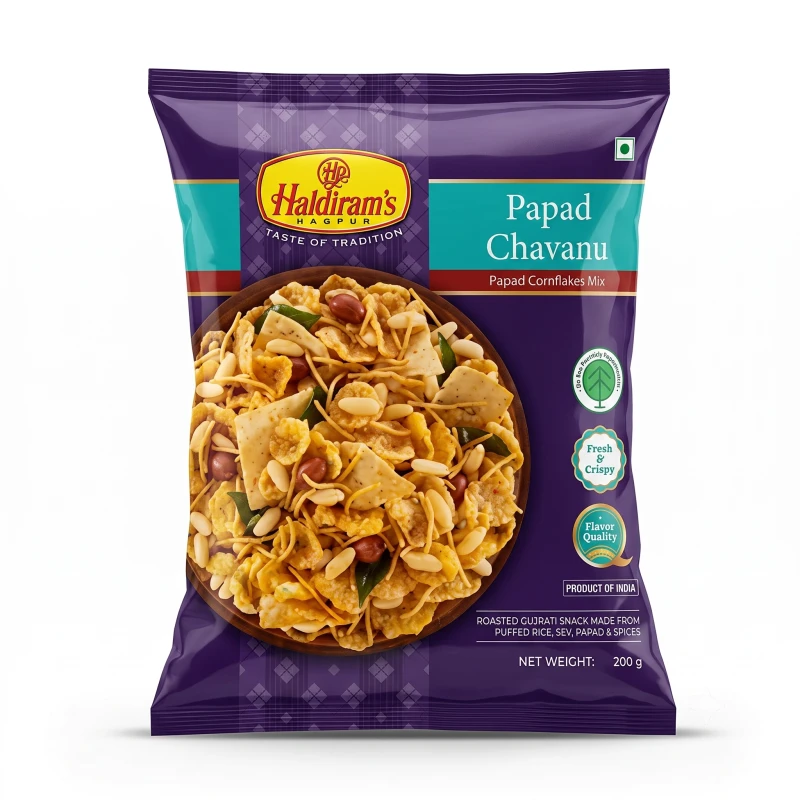 Haldiram's Papad Chavanu Traditional Namkeen, 200 g Snacks & Branded Foods