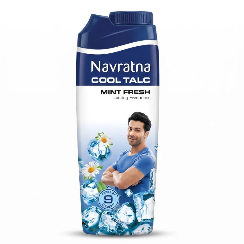 Navratna Cool Talc Powder Blue - Herbal Instant Cooling, 50g Beauty & Hygiene